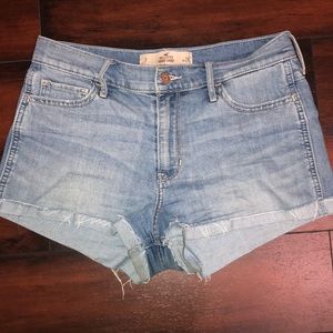 Hollister high rise jean shorts